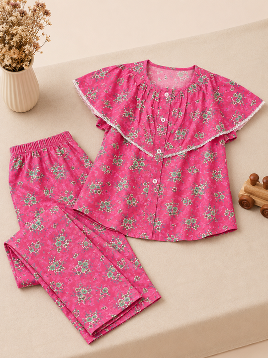 Girls Premium Kurta Set — Baby Pink