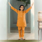 Boys Embroidered Kurta Shalwar Set — Mustard Yellow