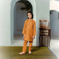 Boys Embroidered Kurta Shalwar Set — Mustard Yellow