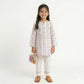 Girls premium chikn kari kurta with white shalwar — Blue Floral