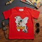 Boys Batman Graphic T-Shirt — Superhero Print (Orange)