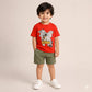 Boys Batman Graphic T-Shirt — Superhero Print (Orange)