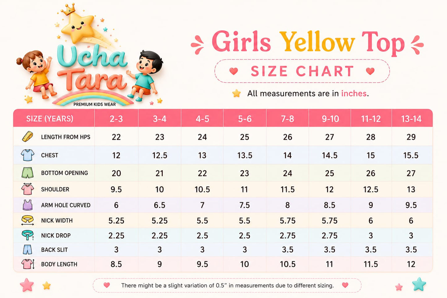 Girls premium yellow top