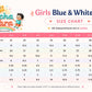 Girls premium white and navy blue top