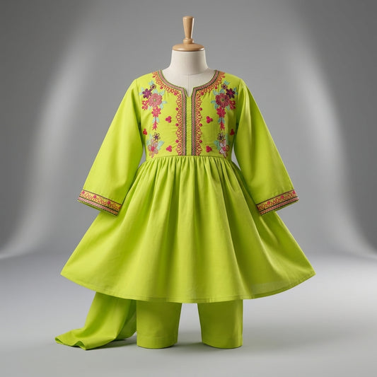 Girls premium Fancy embroidered dress