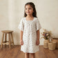 Girls premium white and navy blue top