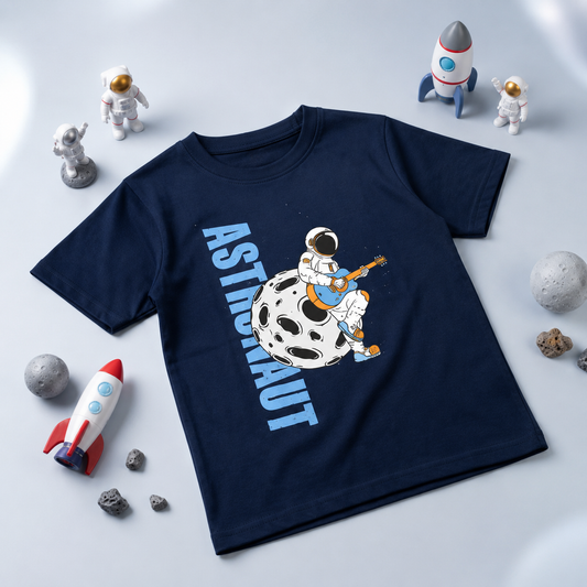 Boys Graphic T-Shirt — Astronaut (Navy Blue)