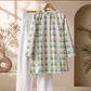 Girls premium chikn kari kurta with white shalwar— Leaf Print