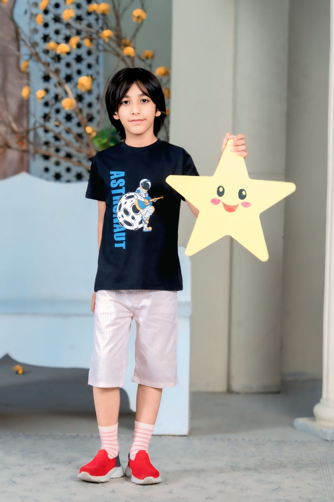 Boys Graphic T-Shirt — Astronaut (Navy Blue)